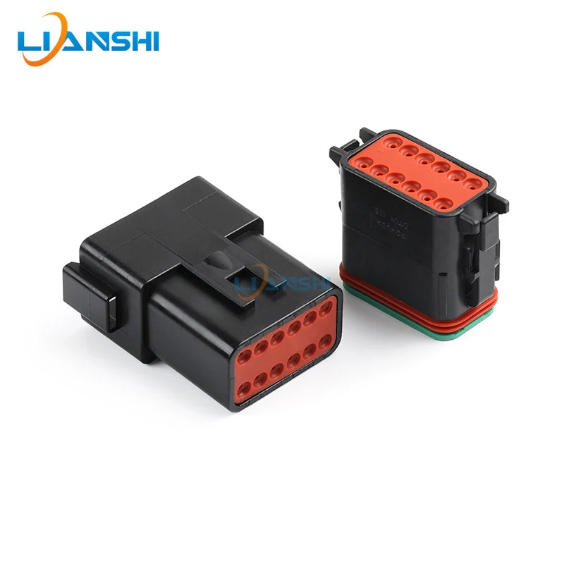 DT06-12SB/DT04-12PB Deutsch type waterproof connector 12p male and female plug harness connector with terminal