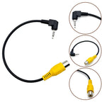 1PC AV In Video Cable Adapter 2.5mm AV Jack Male Plug To RCA Female Adapter Cable for GPS and Rear Camera Converter Cable Amagi