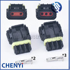 2 Sets 2/3 Pin Automotive Plastic Housing Wiring Waterproof Electrical Connector Car Mirror Turn Signal Plug 52117-0241