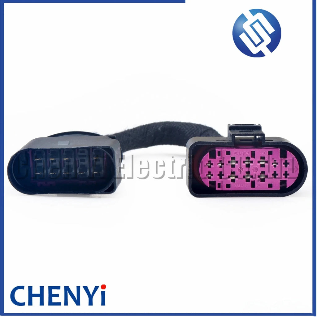 1Pcs 10P to 14P Conversion harness plug 1J0973737 1J0973835 For Halogen Headlamps convert Xenon Headlights adapter cable