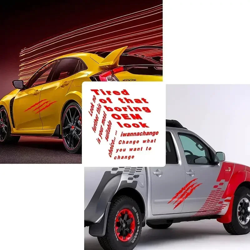 Car Motorcycle Monster Claw Scratch Sticker DIY Motocross Refit Creative Body Decoration Decals for YAMAHA SUZUKI HONDA Amagi