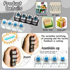 LED Keyboard Key Chain Fidget Toy for Adults Fidget Clicker Decompression Keychains Stress Relief Gadget Interesting Pendant