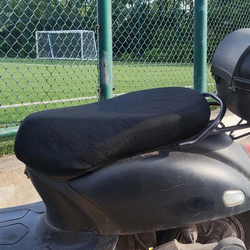 Motorcycle Electric Bike Seat Cover Summer Breathable 3D Mesh Fabric Anti-skid Pad Scooter Seat Covers Cushion Net Cover Tools