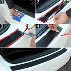 Universal 90/104cm Car Trunk Sill Plate Protector Rear Bumper Protective Rubber Molded Pad Decorative Cover Strip Styling Tools