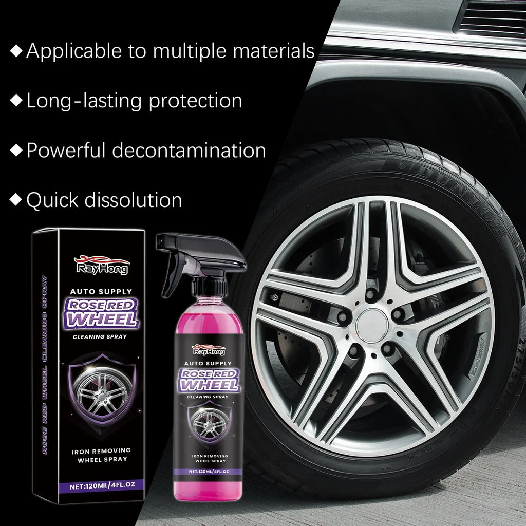 120ml Car Wheel&Tire Cleaner Brake Dust Grime Dirt Remover Alloy Rim Cleaner For Cars/Trucks/Suvs - Non-Corrosive Formula Amagi