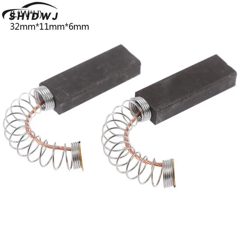 2Pcs/set Motor Carbon Brushes for Power Tools Grind Accessories Repairing Spare 32*11*6mm