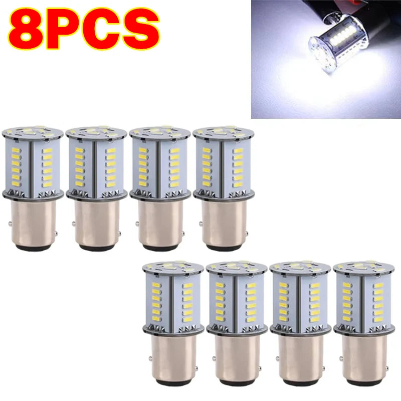 Motorcycle Strobe Lights 1157 BAY15D LED Brake Light DRL Flash Reversing Parking Turn Signal Stop Tail Lamp for Auto Motorcycle