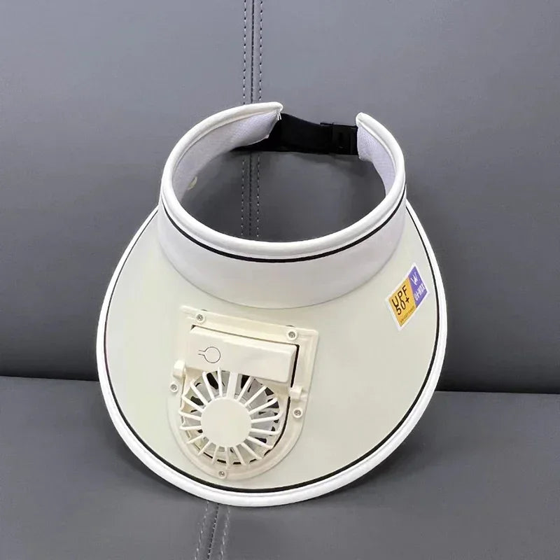 Breathable Cooling Fan Hat Sunscreen Fan Sun Visor Hat Fishing Hat Cooling Peaked Cap Hat Usb Charging Hat For Sport Sunhat Amag