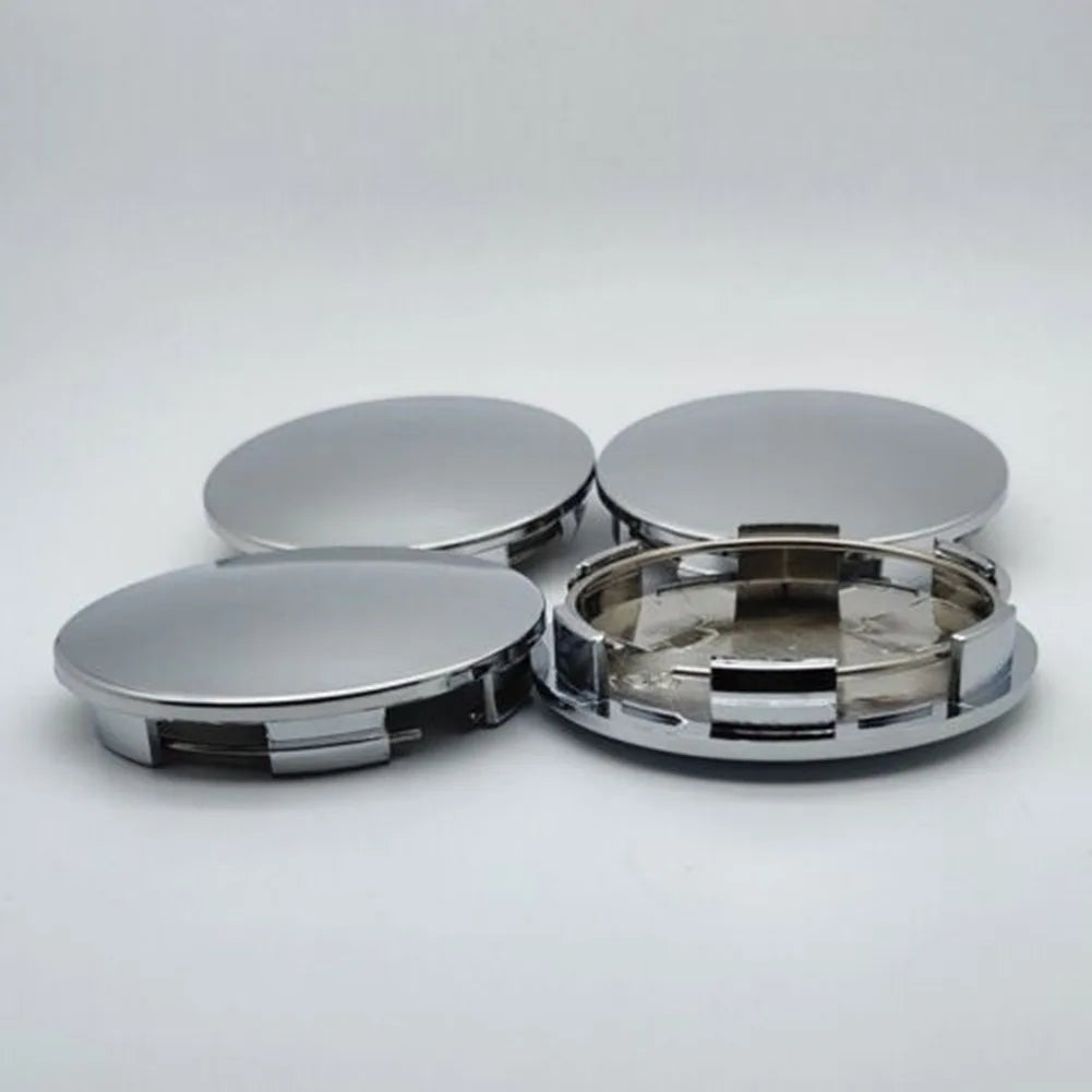 4pcs 70mm Car Black / Silver Universal Car Wheel Hub Center Cap Cover Wheel Hub Center Badges Fit For RM Rims Type