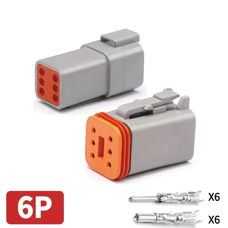 Deutsch DT/DTM/DTP/DTF Series Waterproof Connector 2-12Pin | Flange Mount for Automotive & Industrial Wiring Harness