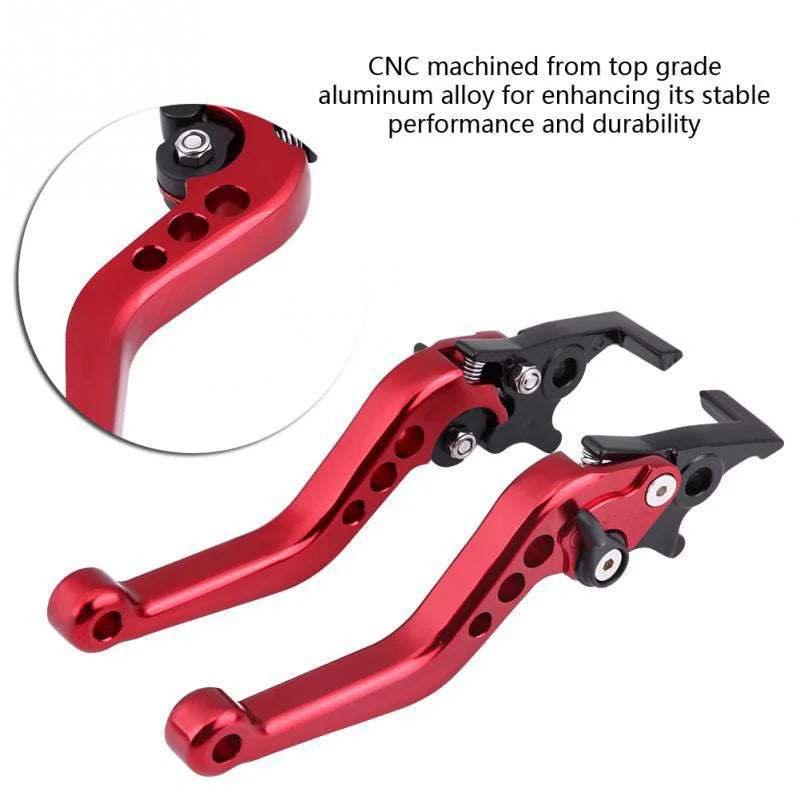 1Pair Motorcycle Brake Handle Motorbike Modification CNC Clutch Drum Brake Lever Handle Adjustable Modification Handlebar Set