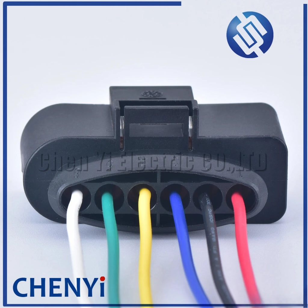 6 Pin 3.5mm female waterproof cable electrical pump connector ignition coil wire harness plug 1J0973726 With wires 1J0 973 726
