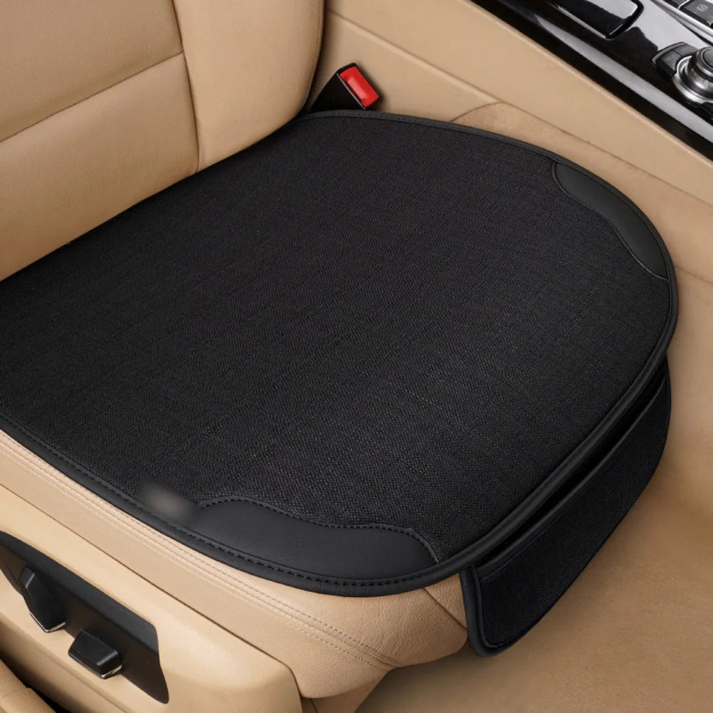 Car Breathable Linen Car Seat Cover Four Seasons Car Anti Slip Seat Cover Rear Seat Cushion Pad Car Interior Chair Accessories