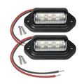 6 LED Car License Number Plate Lights Waterproof 12-24V Universal Truck RV Trailer Tail License Plate White Side Lamp Bulbs