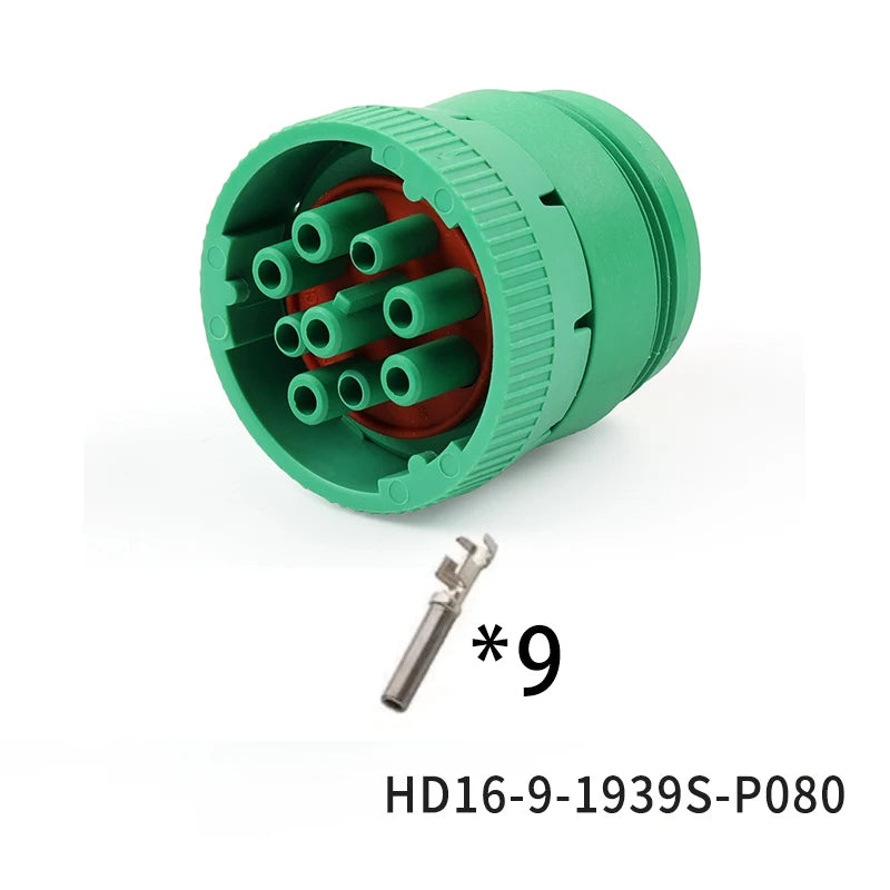 Suitable for Deutsch type connector 9-core diagnostic interface HD16-9-96S waterproof connector HD10-9-1939P-P080