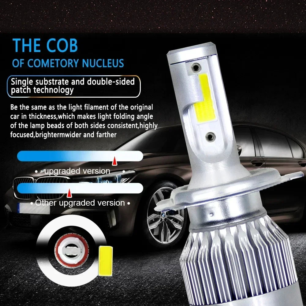 2pcs Led Bulb C6 H4 Automotive Led for Car Headlight H10 H7 H8 H9 H11 H13 9004 9005 9006 9007 880 H27 Lenses for Headlight Amagi