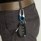 Men's Keychain Hook Stainless Steel Buckle Outdoor Carabiner Climbing Tool Double Ring Car Fishing Key Ring Car Amagi