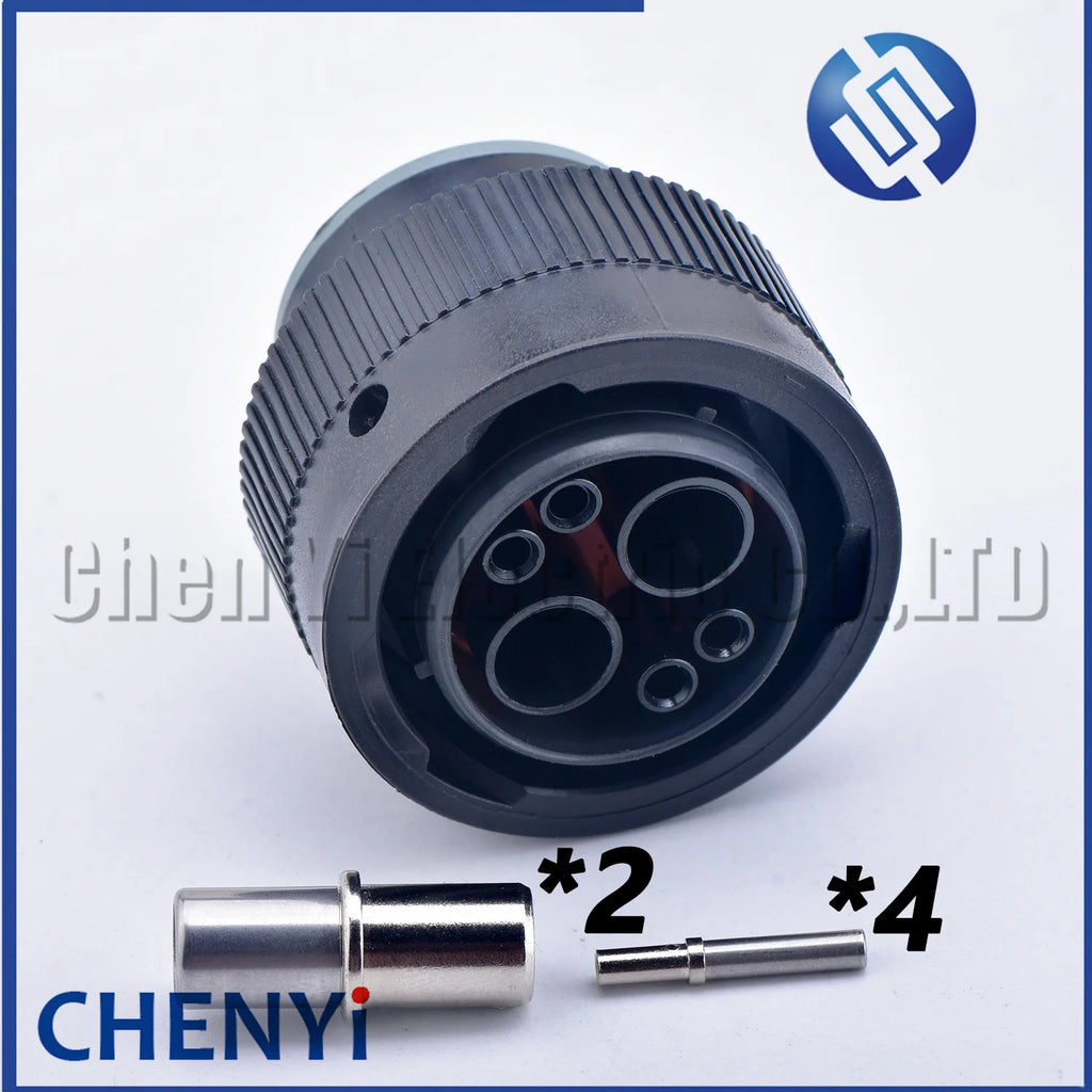 6 Pin connector Cavities HDP26-18-6SN HDP24-18-6PN automotive waterproof plug With Pins For Deutsch HDP series 6
