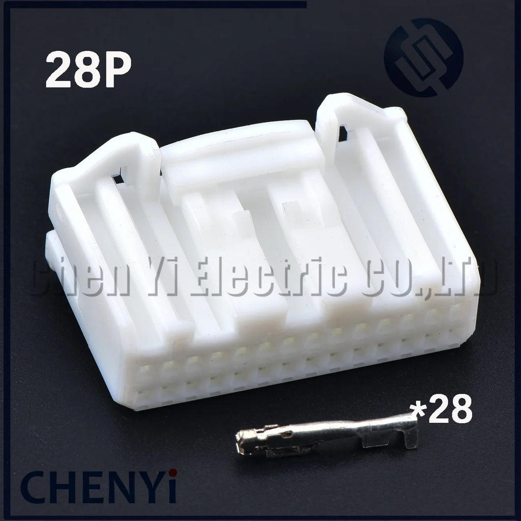 1set 28 Pin Automotive Audio Navigation Rearview Wiring Harness Connector Socket Auto Plug 1565380-1 1565377-1 for Nissan Toyota