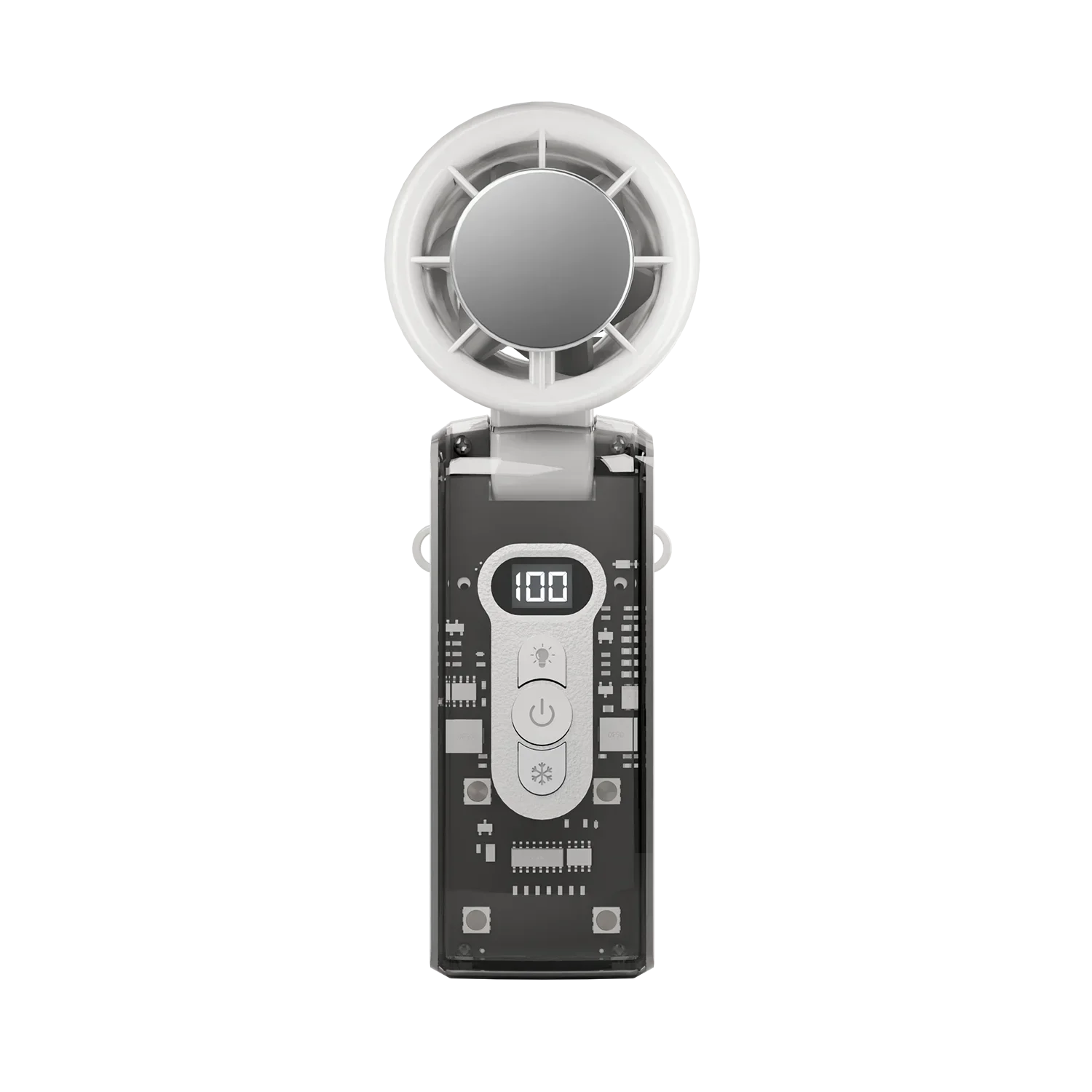 High Speed Folding Refrigeration Fan, Digital Display Mini Portable USB Charging Fan, High Wind Power Handheld Fan Amagi