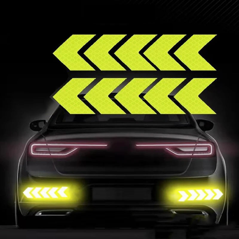 10 Pcs Bike Reflective Bicycle Fender Sticker Car Motorcycle Fluorescent Warning Decor Cycling Luminous Protector New