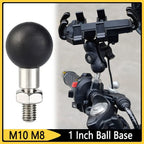 Ball Head Mount Adapter M8 M10 M6 Screw Post Bracket Phone Holder Electric Motorcycles Bike Mirror For RAM Mount Amagi