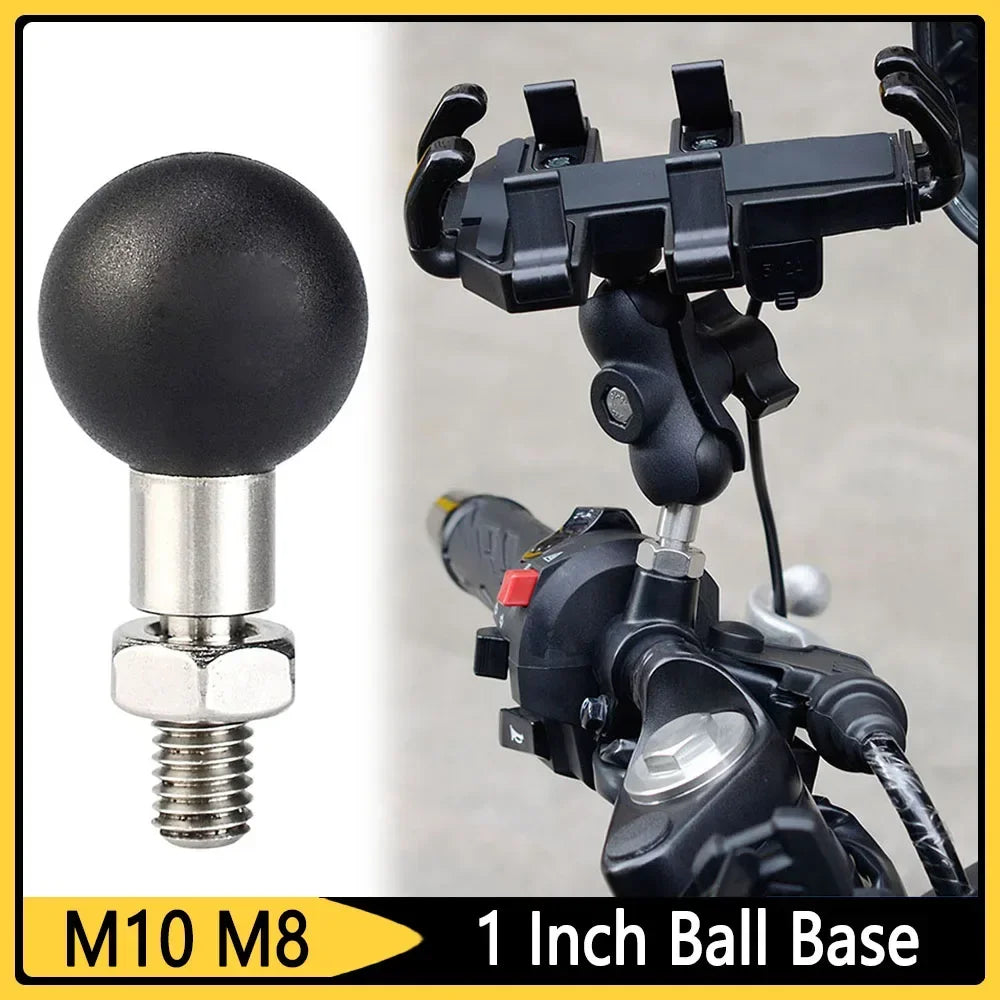 Ball Head Mount Adapter M8 M10 M6 Screw Post Bracket Phone Holder Electric Motorcycles Bike Mirror For RAM Mount Amagi