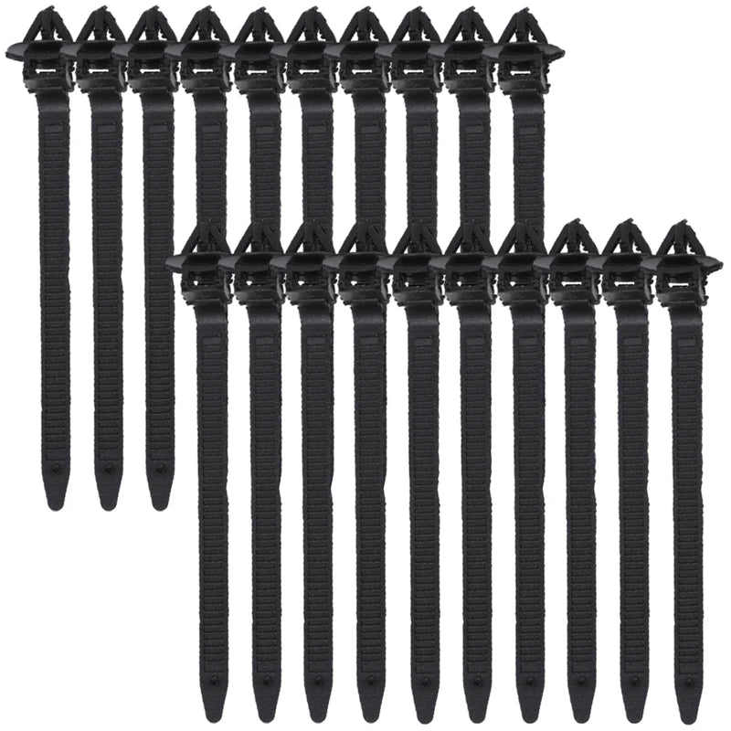 20/10Pcs Nylon Car Tie Wrap Cable Fixed Fasteners Clips Car Cable Fastening Strap Wire Band Tie Wrap Zip Tie Auto Fastener 9.5cm