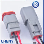 Deutsch DT series 2 Pin male or female Auto Waterproof Connector DT06-2S DT04-2P Automotive Electrical Wire Harness pigtail Plug