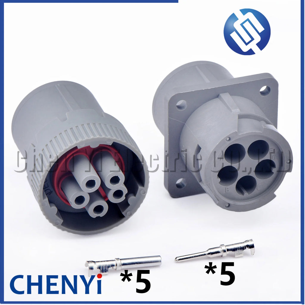 DEUTSCH Gray 5 Pin Waterproof connector HD16-5-16S HD10-5-16P HD10 1.5 Series Flame Retardant diagnosis Plug With pins