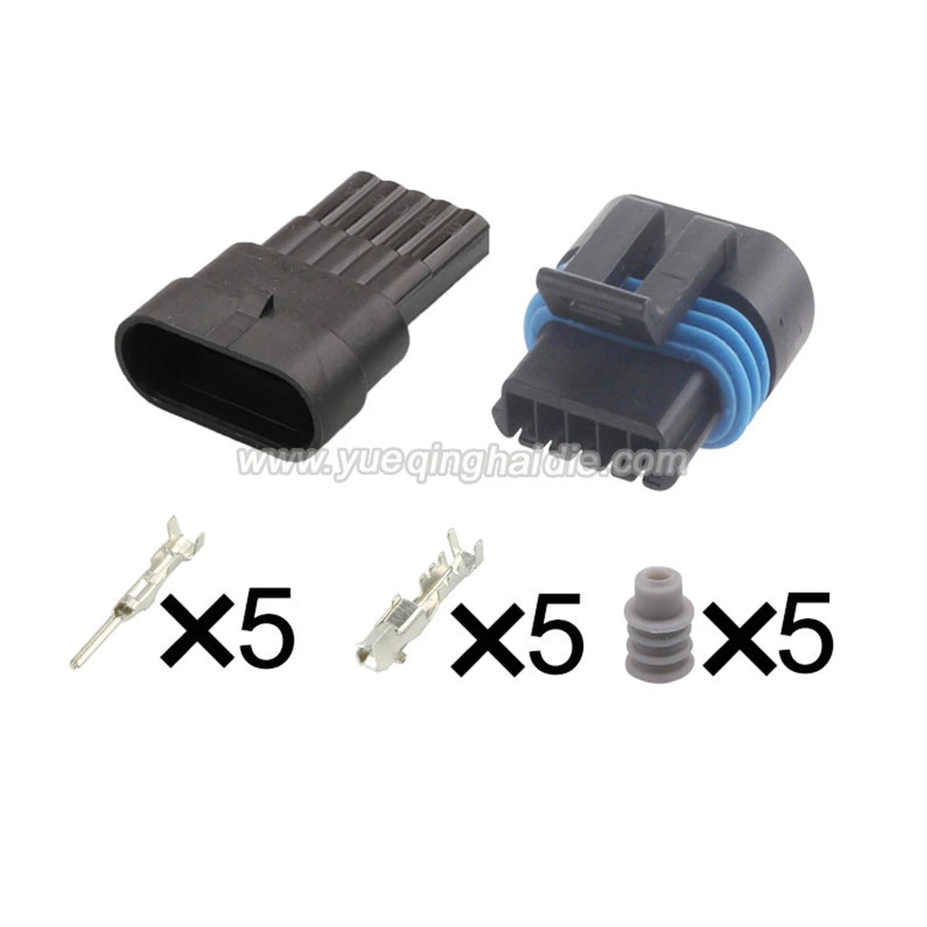 5Pin Connector Waterproof 1.5mm Male Female Connector Auto GM Weather Pack kit Wiring Harness Cable Plug AC Assembly 12162825