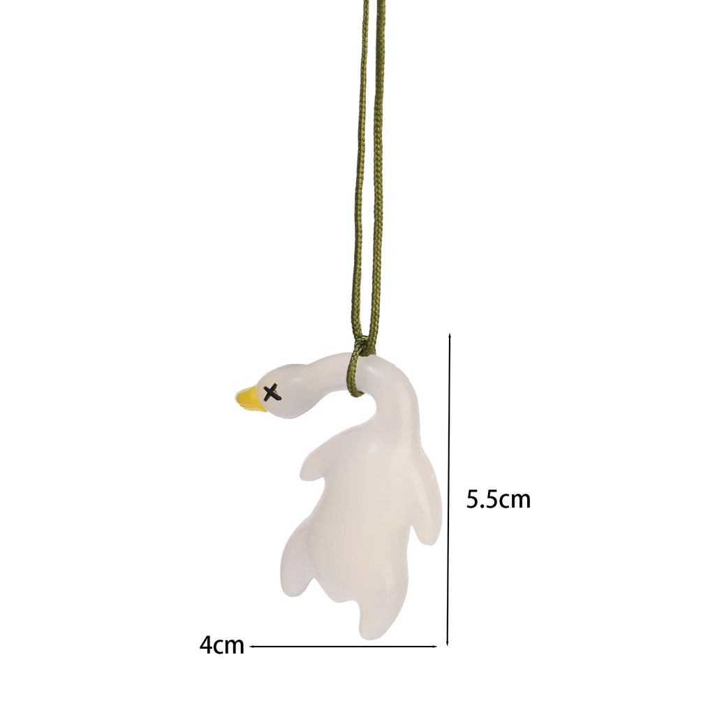10/1PCS Cartoon Cute Anime Color-Changing Roast Duck Pendant Diy Kawaii Car Accessories Keychain Back Packaging Accessories Gift