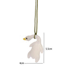 10/1PCS Cartoon Cute Anime Color-Changing Roast Duck Pendant Diy Kawaii Car Accessories Keychain Back Packaging Accessories Gift