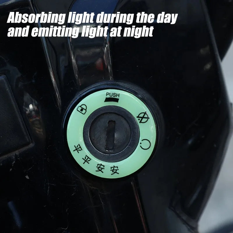 Car Window Lifter Stickers Car Night Glowing Interior Button Sticker Decals Car Lifter Switch Night Fluorescent Decoration