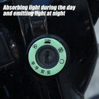 Car Window Lifter Stickers Car Night Glowing Interior Button Sticker Decals Car Lifter Switch Night Fluorescent Decoration