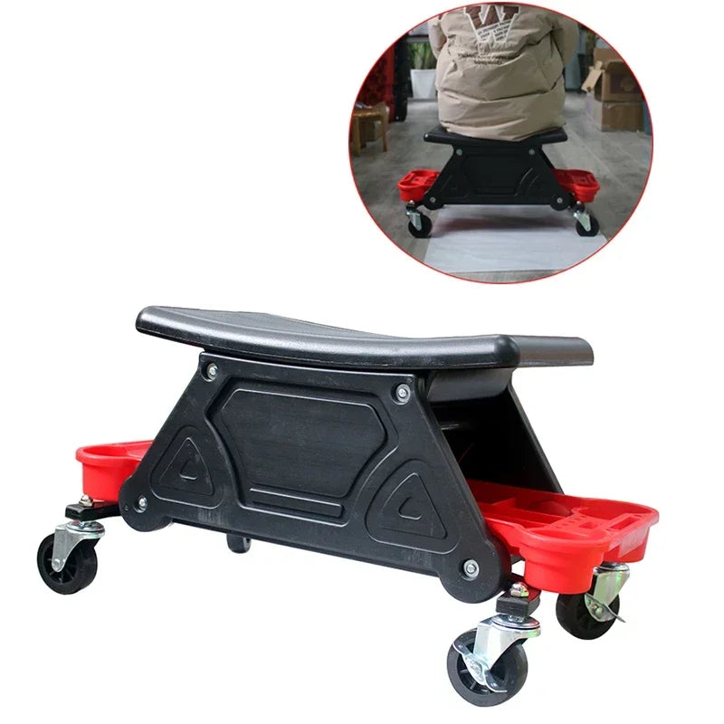 Car Multi-Function Chair Mechanic For Wax Polishing Projects Car Creeper Stool Chair Mobile Creeper Seat Car Wash Supplies Amagi