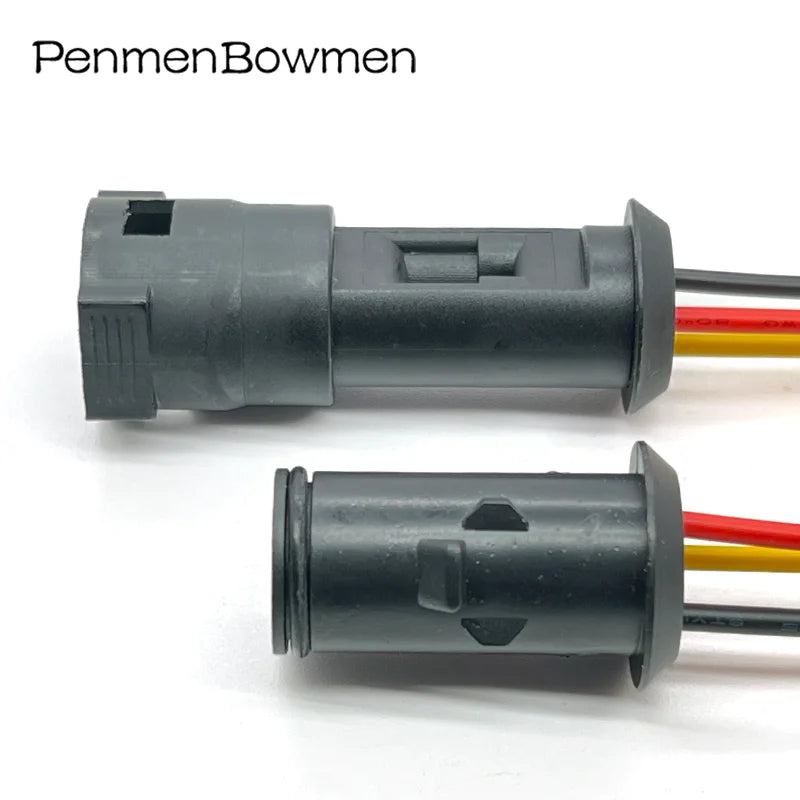 1 Set 3 Pin 1-926554-1 Car Round Protective Cover Plastic Shell Electrical Cable Connectors Wire Harness Plug