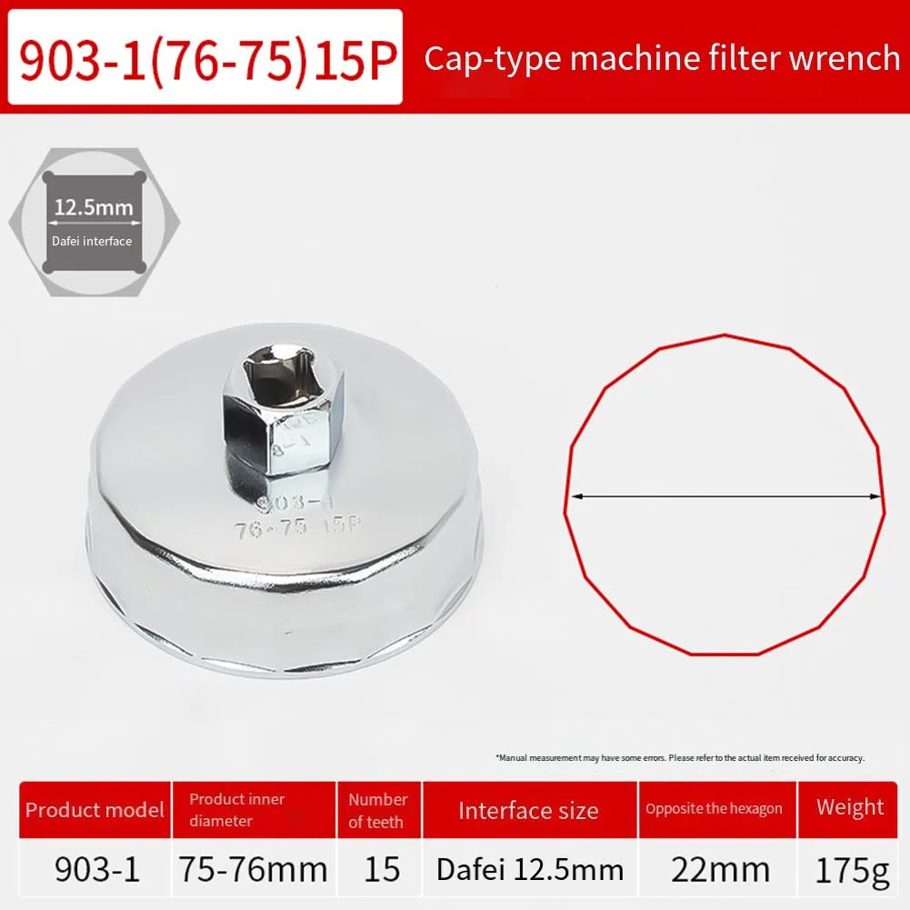1PC Wrench Auto Tool End Cap Oil Filter Wrench Auto Hand Tools Remover Tool Socket Wrench Remover Car Accessories