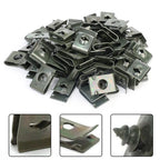 Car Metal Screw Fastener Clips U-Type Clip Anti-rust Iron Sheet Car Motorcycles Screw Buckle Bumper Protection Fastener Clips