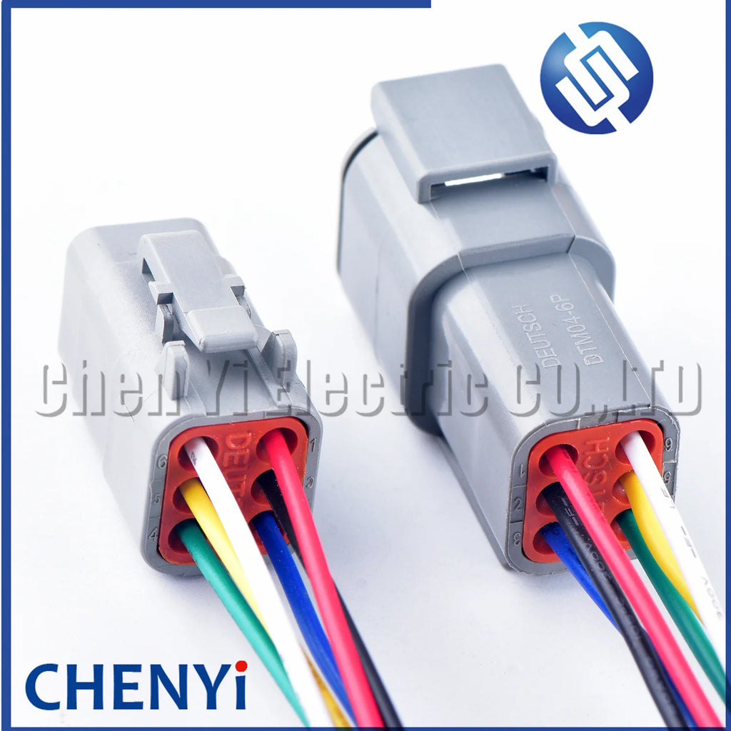 DTM series 6 Pin Automotive waterproof connector Sealed Wire Harness Plug DTM06-6S DTM04-6P with 15cm wires For Deutsch