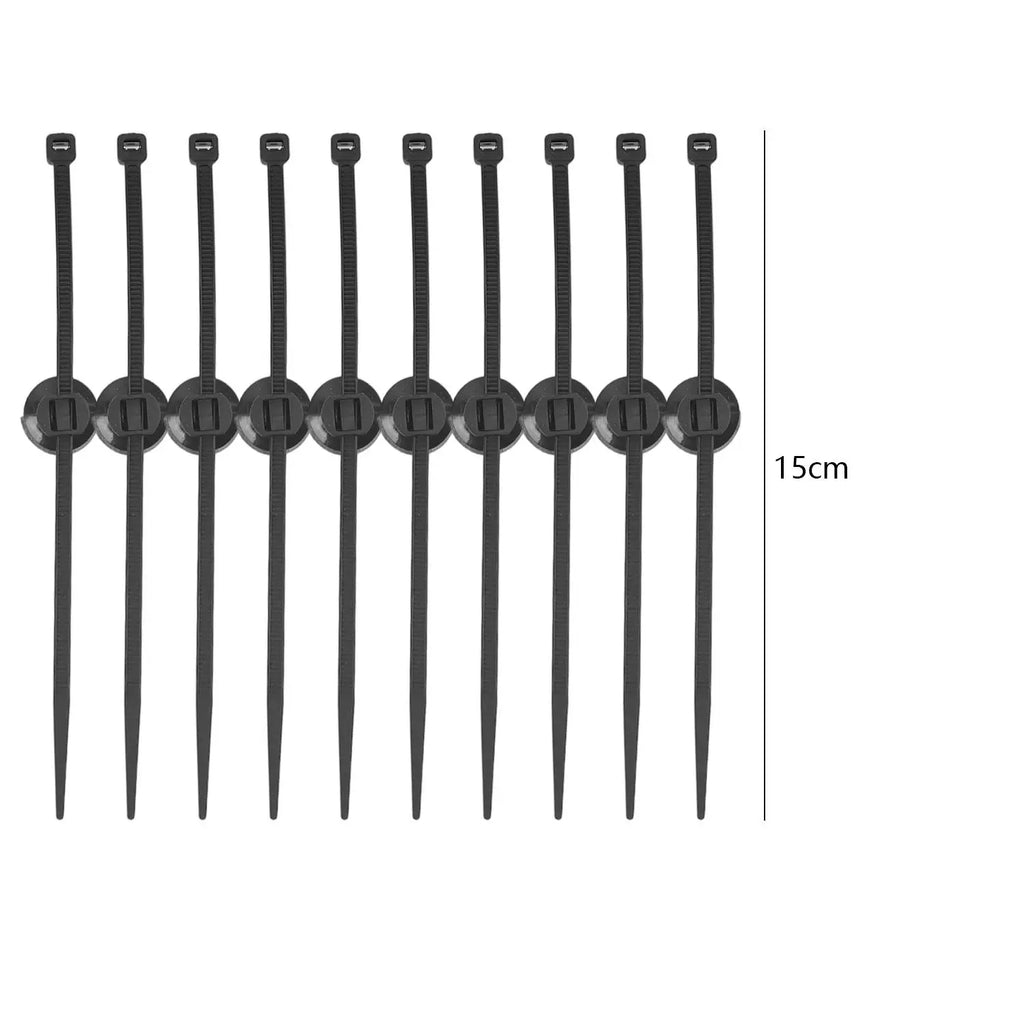 Universal Car Wiring Harness Fastener Clip Push Mount Cable Tie Nylon Zip Tie Auto Wire Loom Fixer Retainer Strap Set 15cm 20cm
