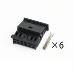 1-1241370-3 Male and female 1-1703874-1 Applicable to Mercedes-Benz atmosphere light button BMW tweeter 6-hole harness plug
