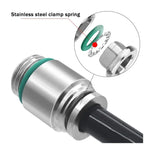 304 Stainless Steel Pneumatic Push-In Fitting POC-G, Internal Hex Quick Connector for Air and Gas Pipe Systems