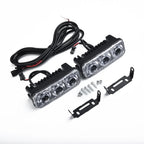 2pcs 3LED Car Work Light DRL Spotlight Super White High Power Waterproof Car Daytime Running Light Fog Lamp Driving Lamp