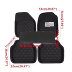 Universal PU Leather Car Floor Mats - 5-Piece Full Set Anti-Slip Vehicle Foot Rugs All-Weather Protection Fits Duster Tool Amagi