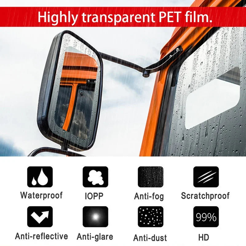 1-4PCS Car Side Window Rearview Rain Film Anti-Fog Rain-proof Car Window Mirror Waterproof Sticker Films Decals Rain Proof Films