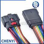 16 Pin Headlight Socket Automotive Lamp Light Connector For Ford Focus Mondeo EDGE Fiesta 33472-1740 33472-1601 with wire