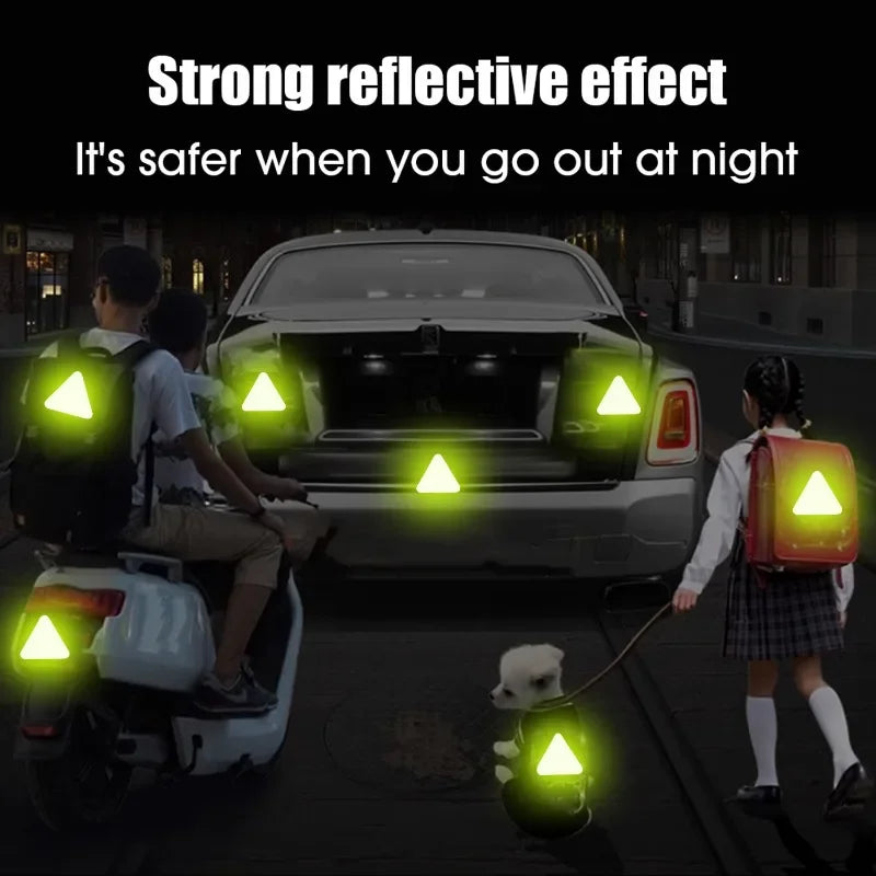 1-4Pcs Safety Reflective Sign Board Reflective Sticker Warning Triangle Warning Reflector Truck Stop Warn Sign Plate Rear Light