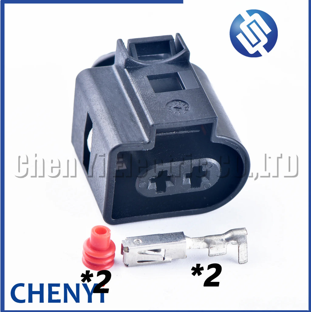 2 Pin Auto Windshield Washer Fluid Pump connector Electromagnetic valve oil cooling valve plug 8P0973722 8P0 973 722