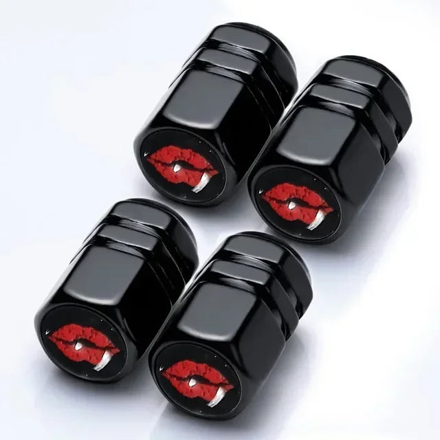 4Pcs Tire Valve Stem Caps, Universal Car Wheel Air Valve Dust Proof Covers for Cars, Trucks, SUVs, Bikes and Motorcycles Amagi